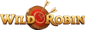 WildRobin Casino – logo z drewnianą tarczą łuczniczą i strzałami